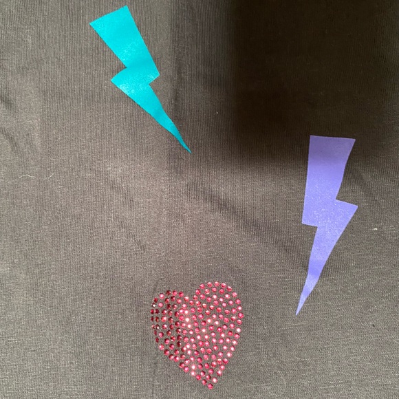 New Lauren Moshi Rainbow Lightning Heart L/S Tee - Picture 6 of 12